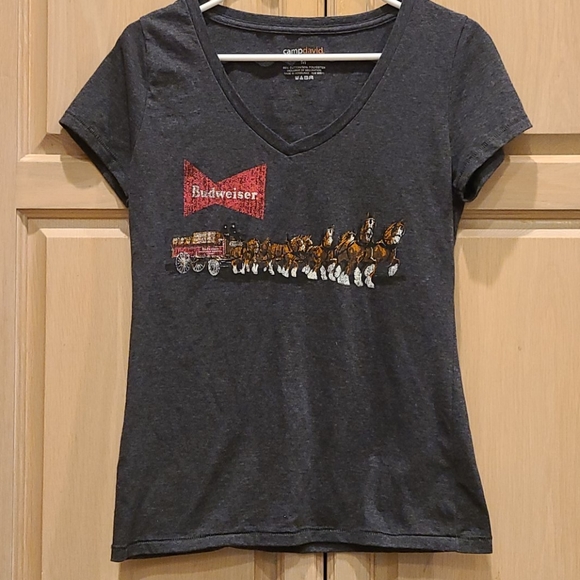 Budweiser M Women's Grey Clydesdales shirt - Picture 1 of 5